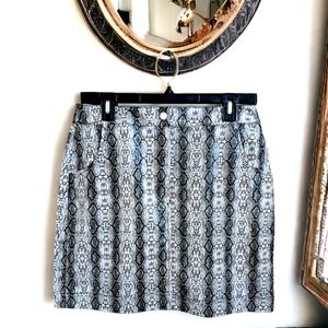 ASOS Collusion Snake Print Skirt Women's Size 10 P U Faux Leather Short Mini